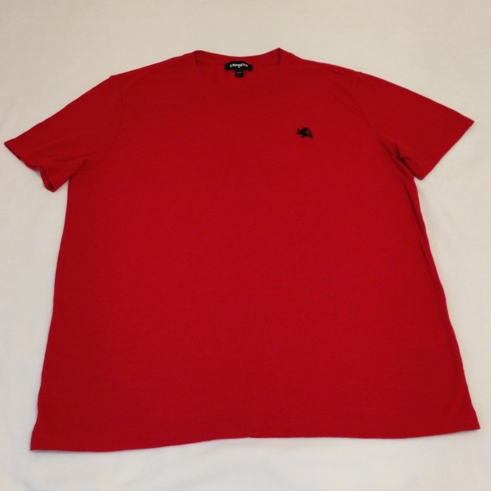 Express Red T-shirt with embroidered logo